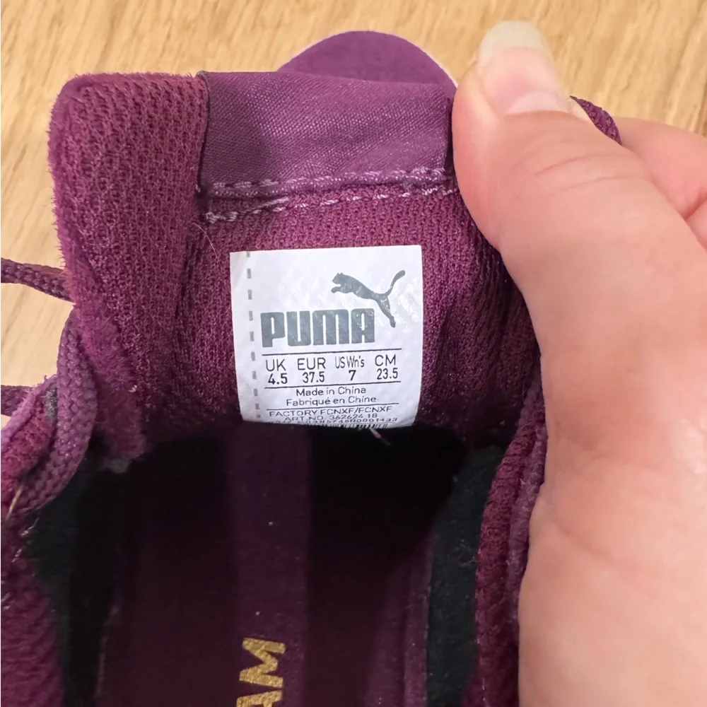 Puma Vikky Sneakers dark purple Sz 7 almost new - Picture 8 of 10
